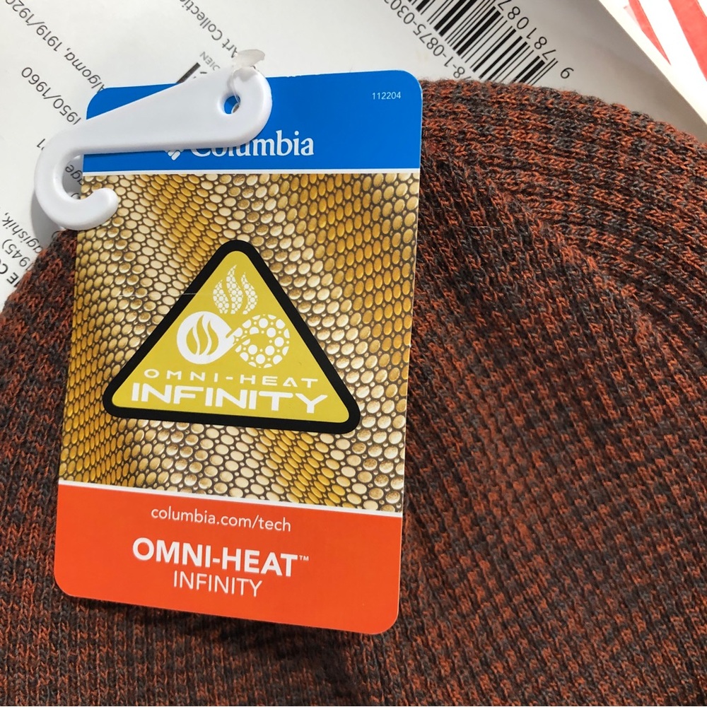 Colombia Omni Heat beanie hat super warm heather rust and slate gray o/s unisex - Picture 3 of 7